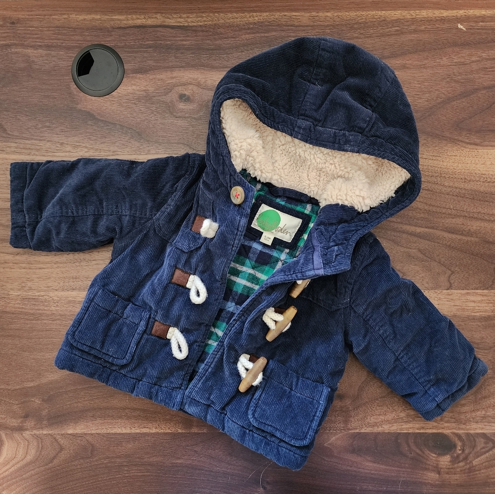 Baby Boden Navy Blue Corduroy Coat